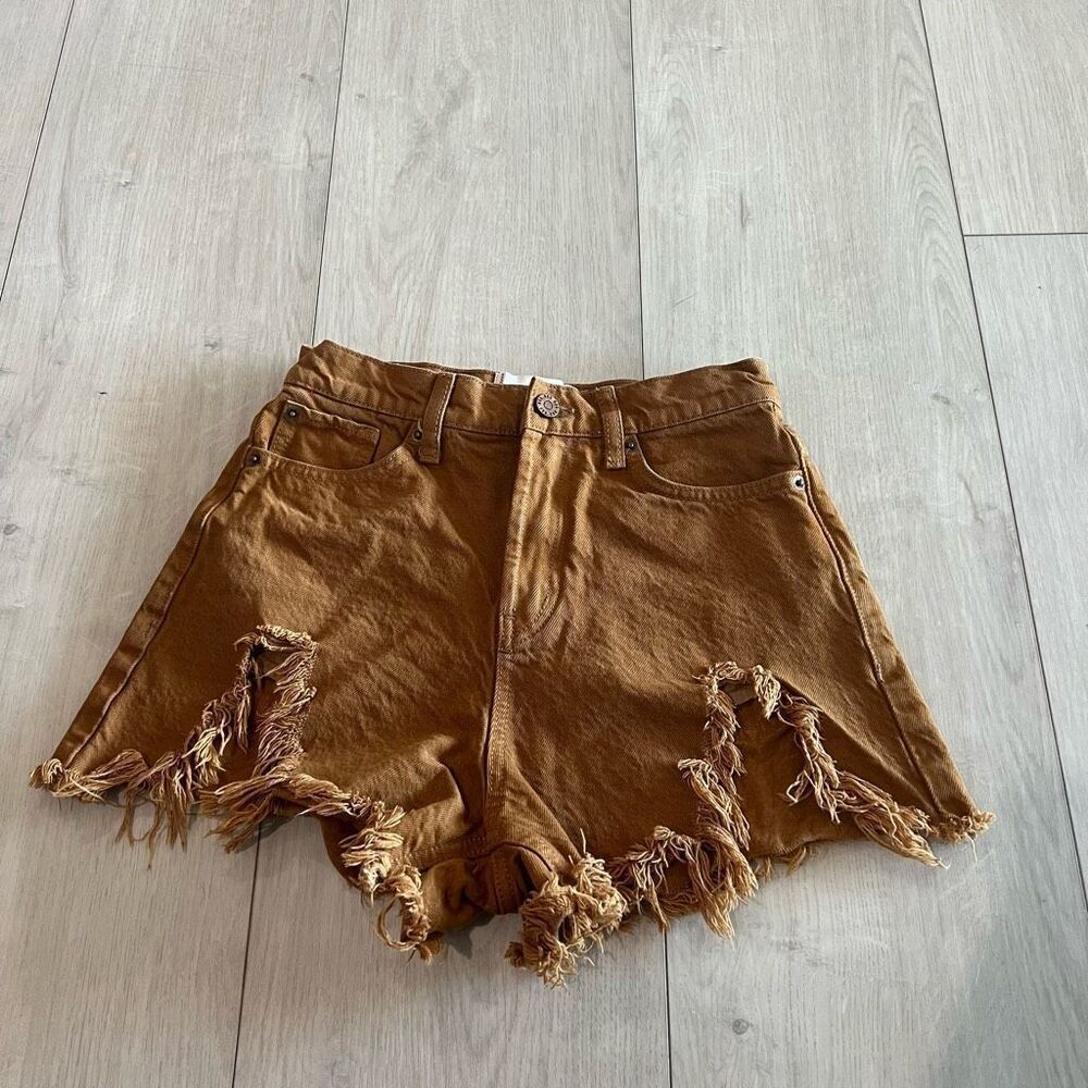BDG Brown Distressed Women Shorts